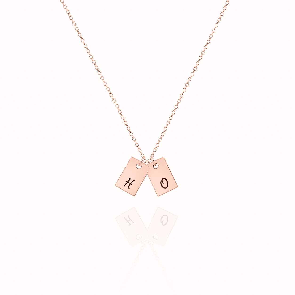 Initial Tag Necklace – Personalized Minimalist Jewelry