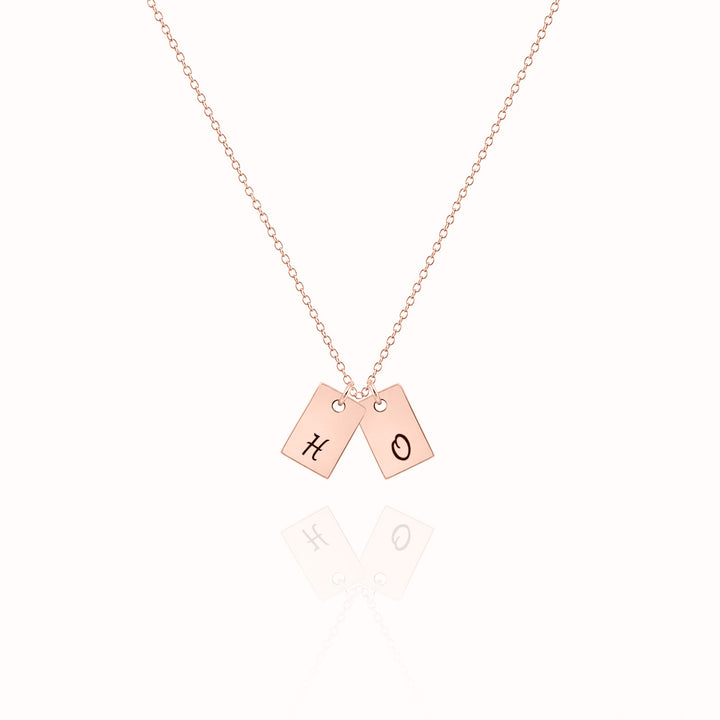 Initial Tag Necklace – Personalized Minimalist Jewelry