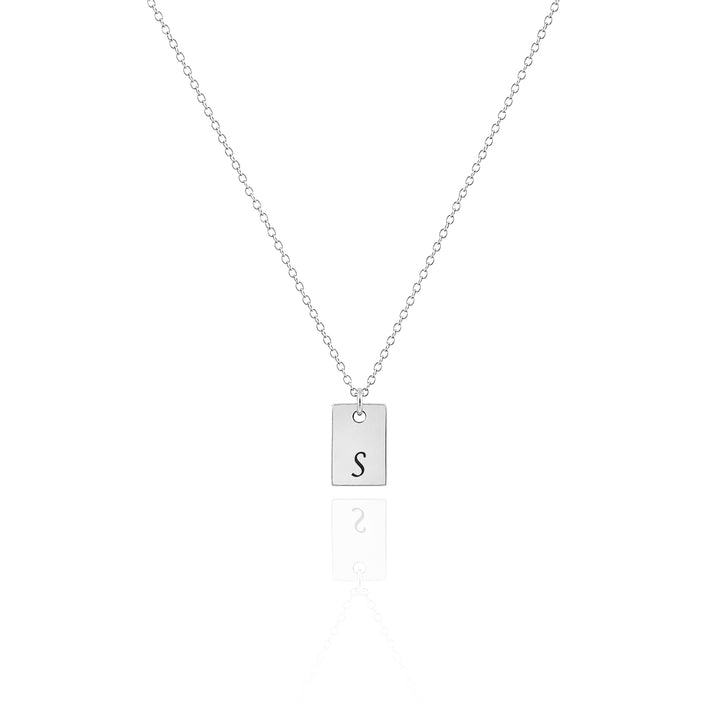 Initial Tag Necklace – Personalized Minimalist Jewelry