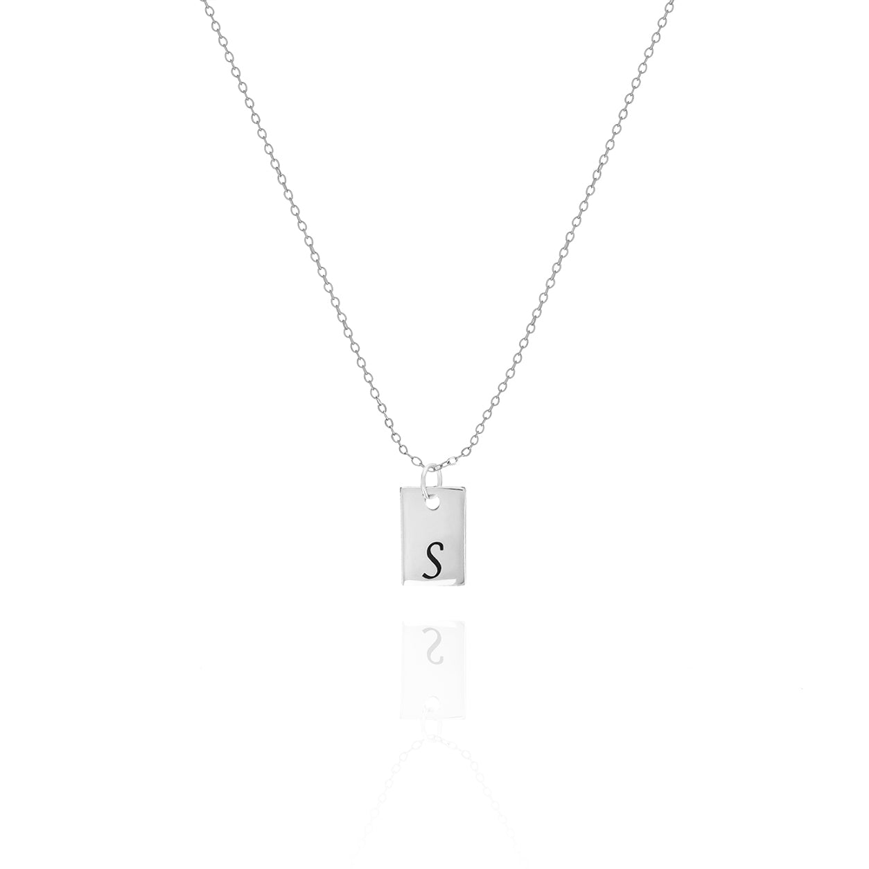 Initial Tag Necklace – Personalized Minimalist Jewelry