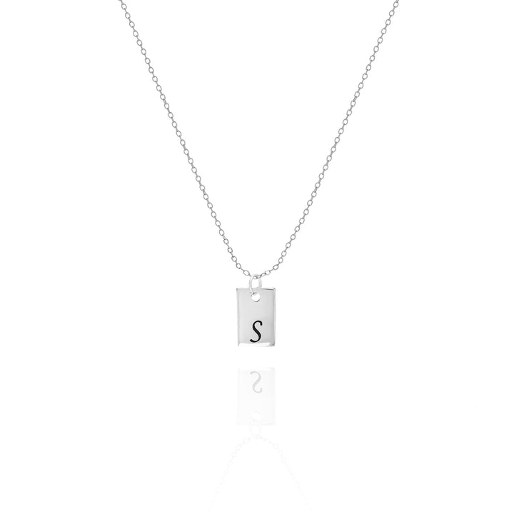 Initial Tag Necklace – Personalized Minimalist Jewelry