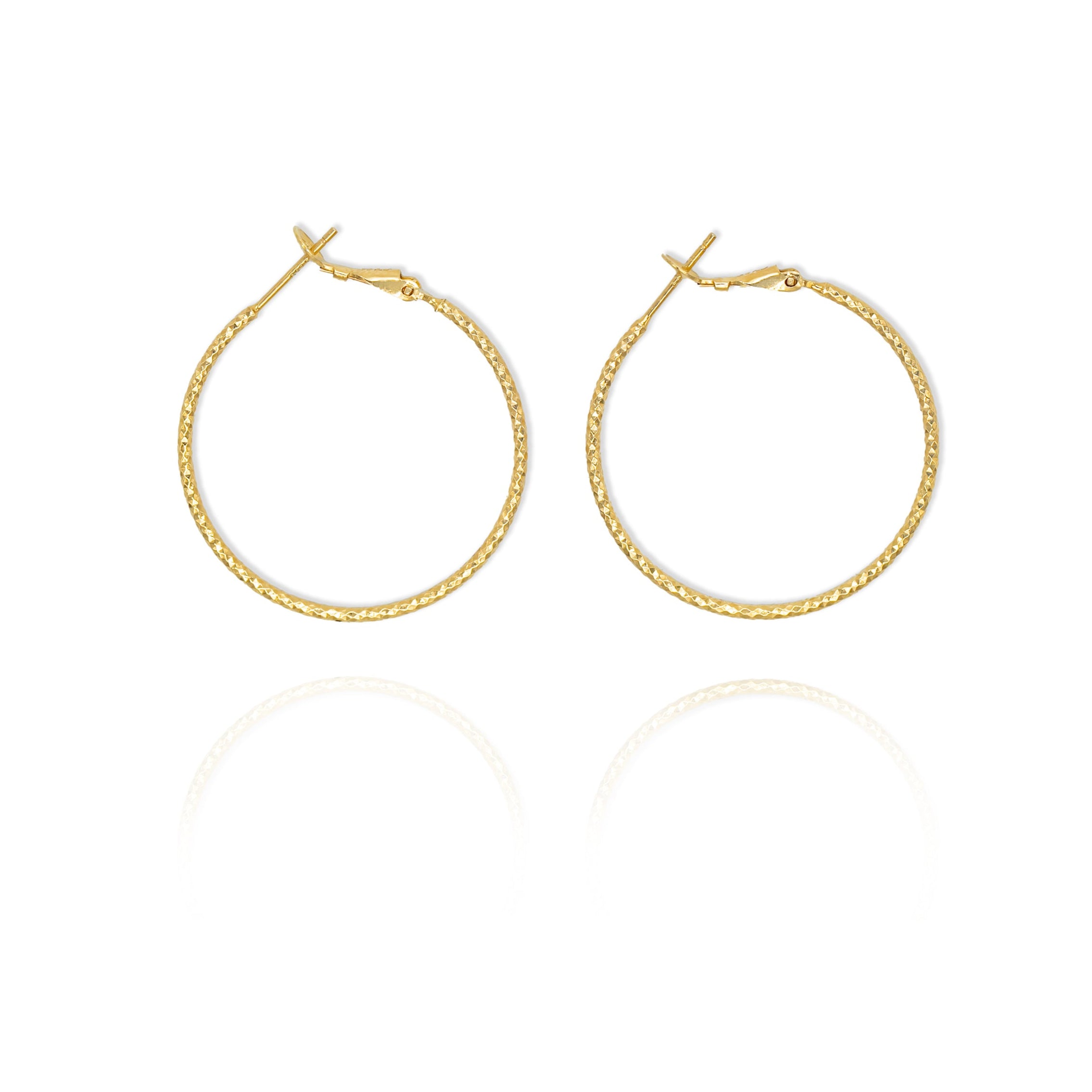 Large Thin Hoop Earrings- S151