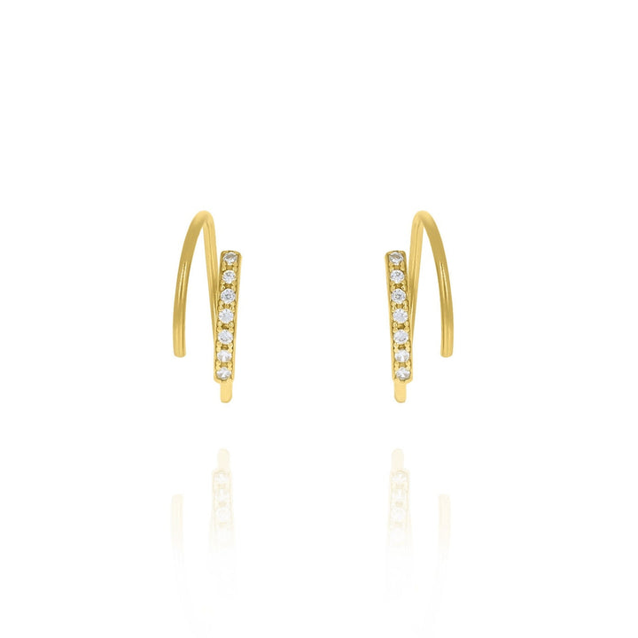 Open Huggie Hoop Earrings- S128