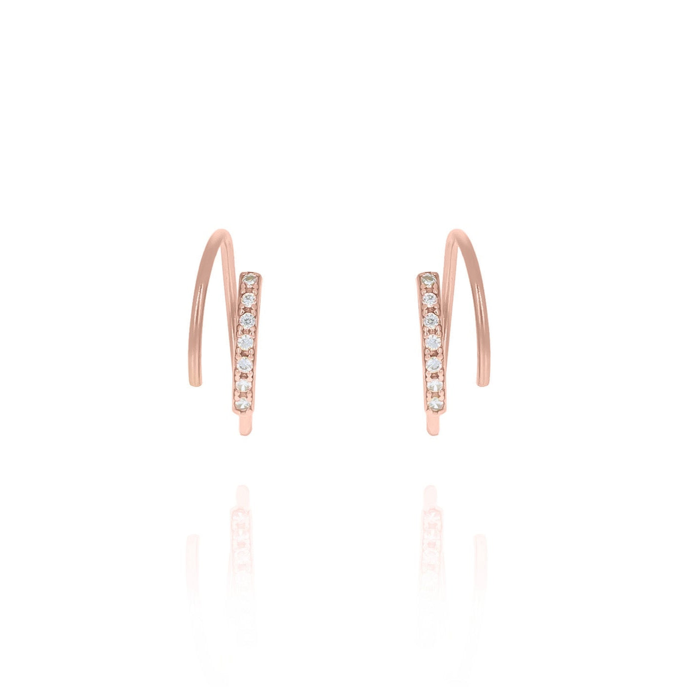 Open Huggie Hoop Earrings- S128