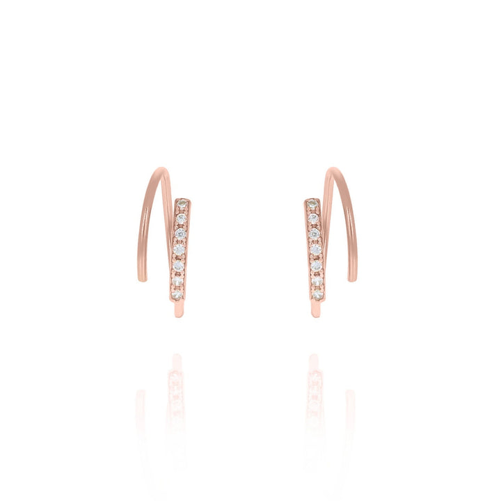 Open Huggie Hoop Earrings- S128