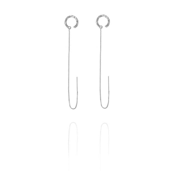 Ear Cuff with CZ diamond Chain Earrings