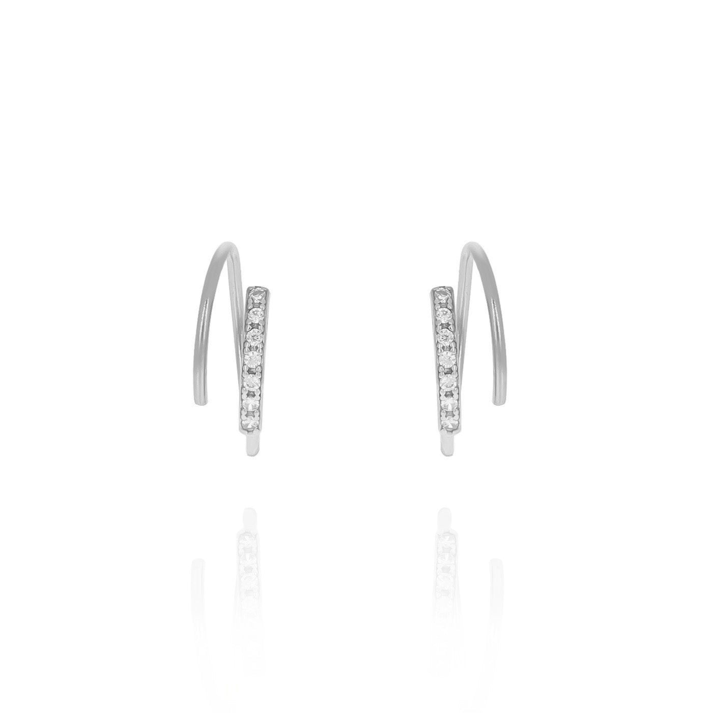 Open Huggie Hoop Earrings- S128