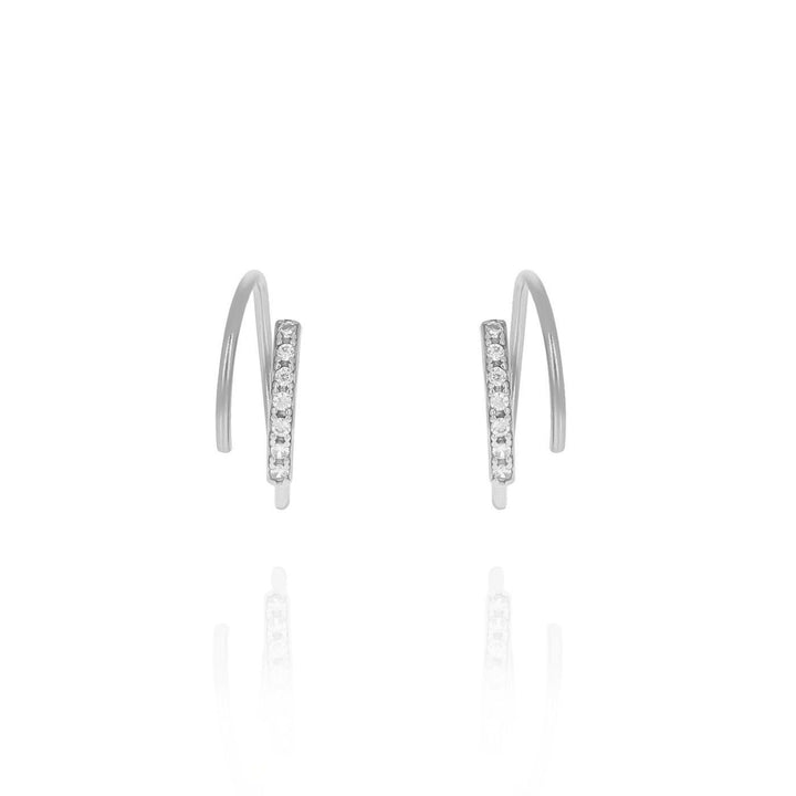 Open Huggie Hoop Earrings- S128