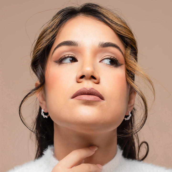 Classic Pearl Hoop Earrings – Polished & Timeless Gift for Her- S031
