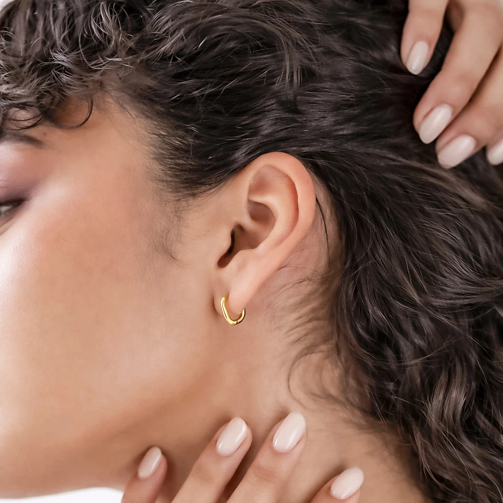 Sterling Silver Minimalist Hoop Earrings
