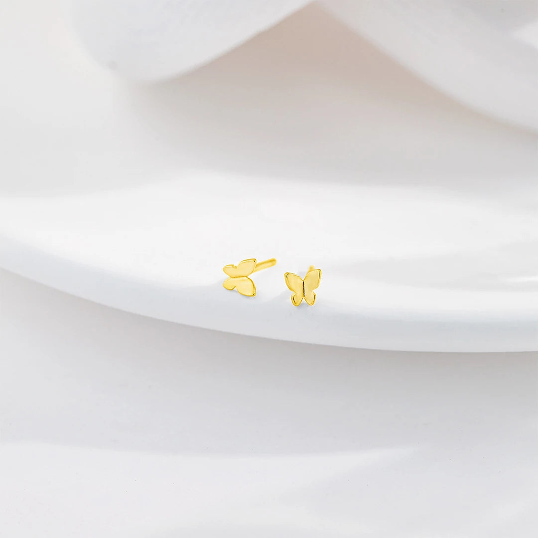 Sterling Silver Butterfly Stud Earrings