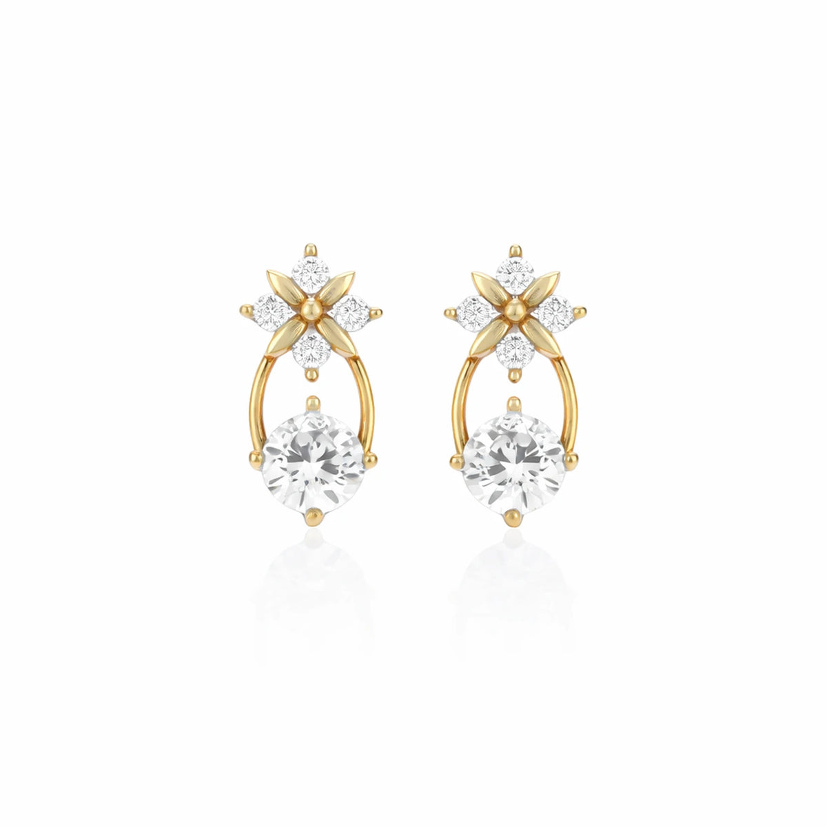 Sterling Silver Starburst Birthstone Dangle Earrings