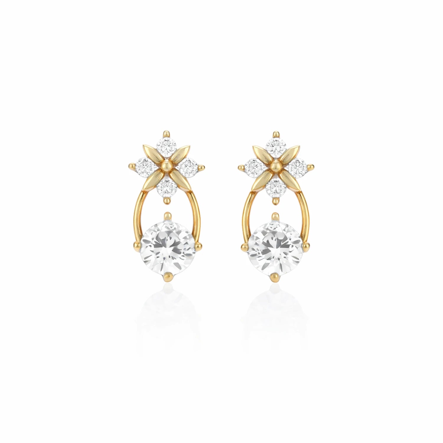 Sterling Silver Starburst Birthstone Dangle Earrings