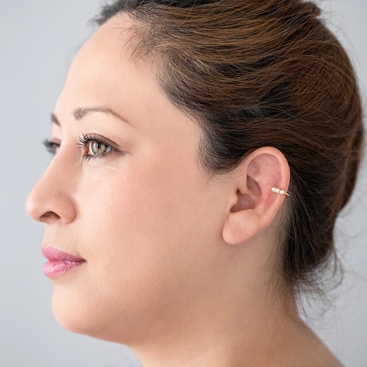 Gold Pearl Ear Cuff Earrings – No Piercing