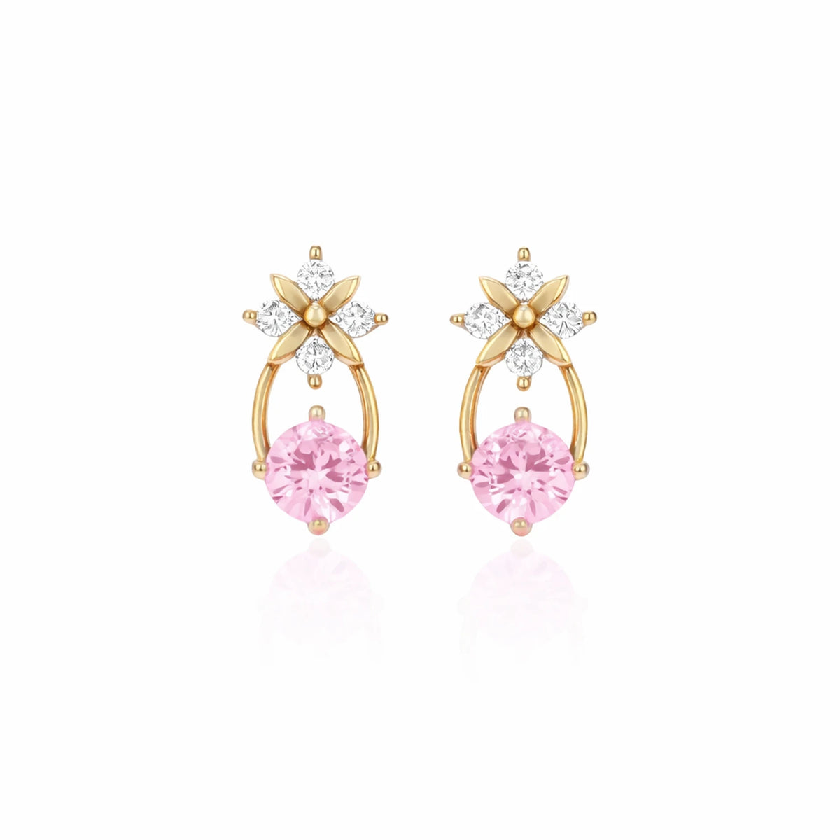 Sterling Silver Starburst Birthstone Dangle Earrings