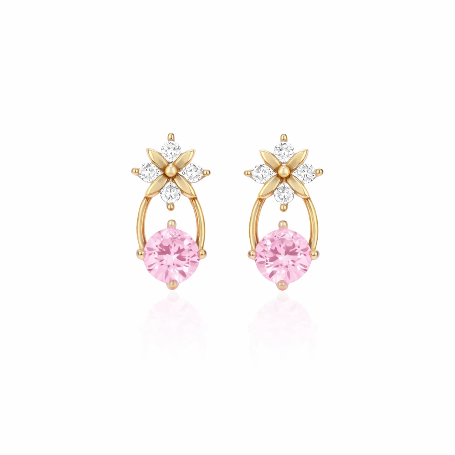 Sterling Silver Starburst Birthstone Dangle Earrings