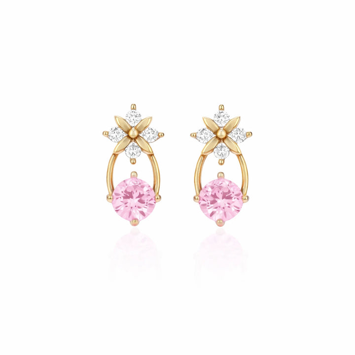 Sterling Silver Starburst Birthstone Dangle Earrings