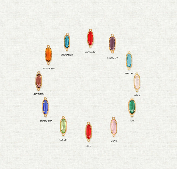 Birthstone Initial Bracelet – Personalized Dainty Everyday Gift