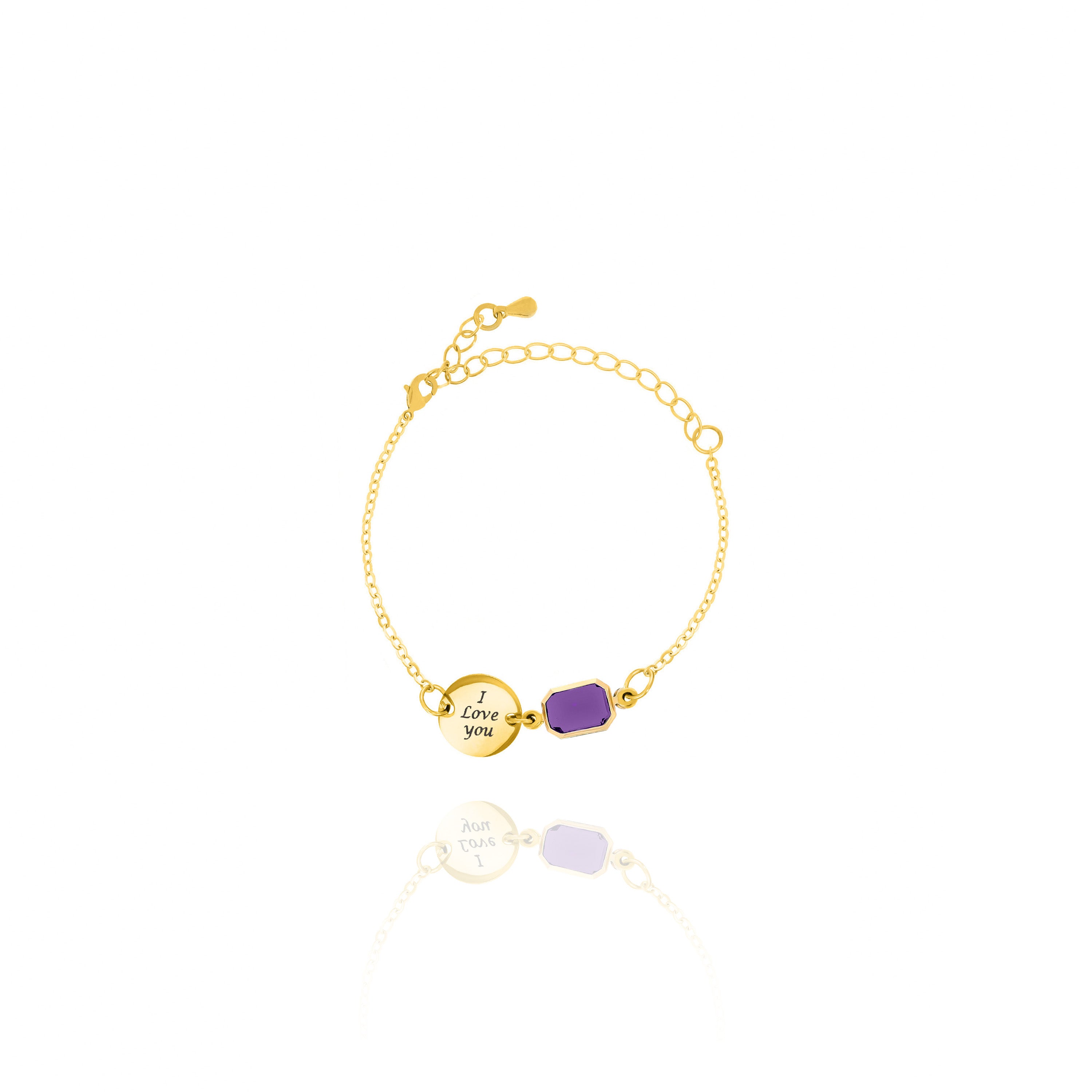 Custom Birthstone & Initial Bracelet
