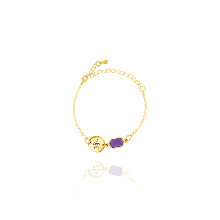 Custom Birthstone & Initial Bracelet