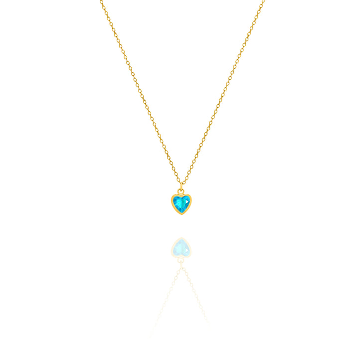 Personalized Heart Birthstone Necklace