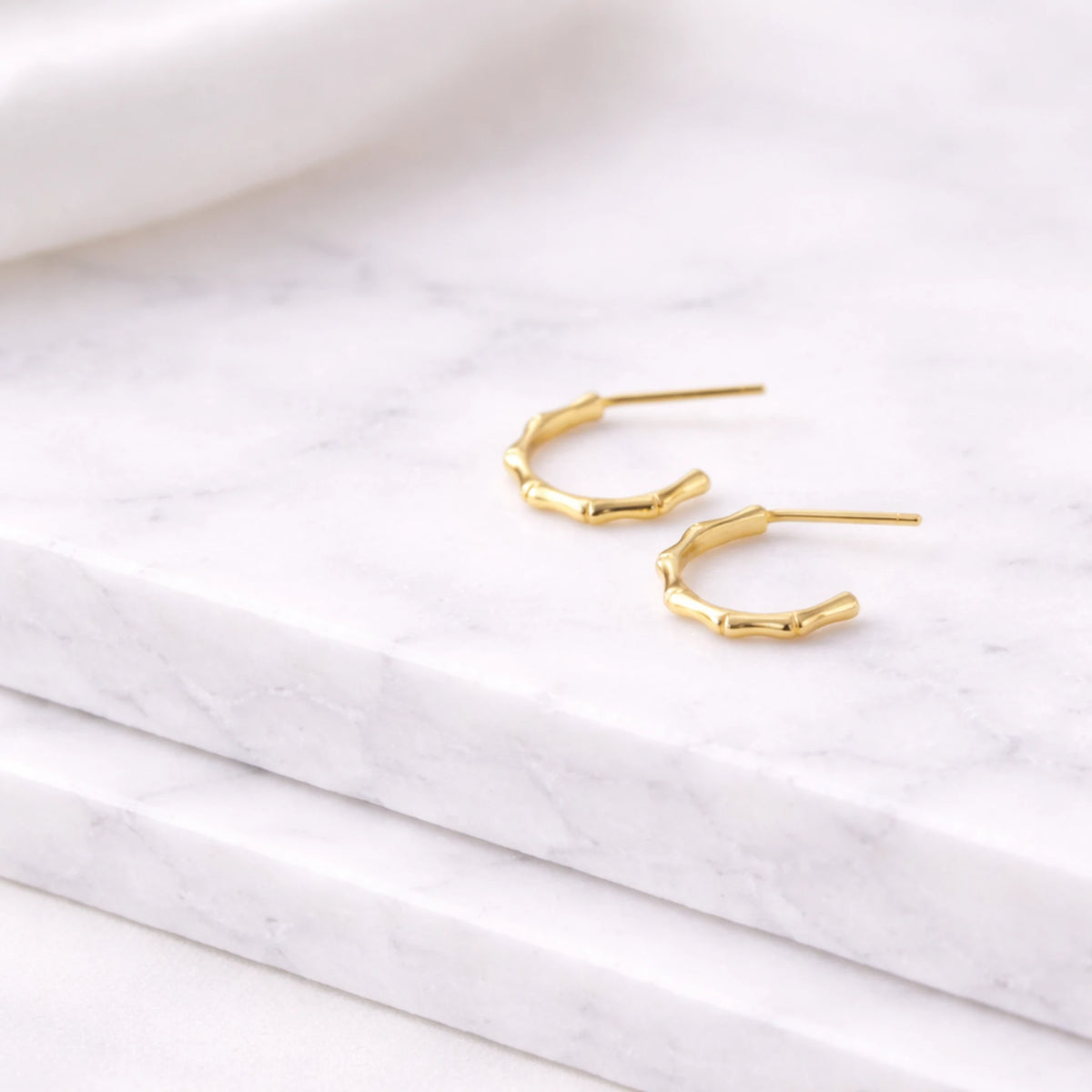 Sterling Silver Open Hoop Stud Earrings