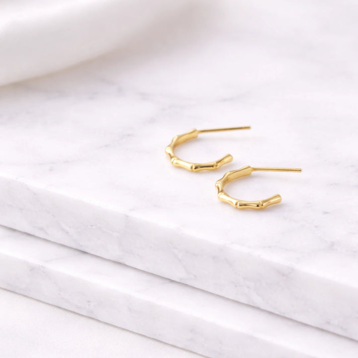 Sterling Silver Open Hoop Stud Earrings