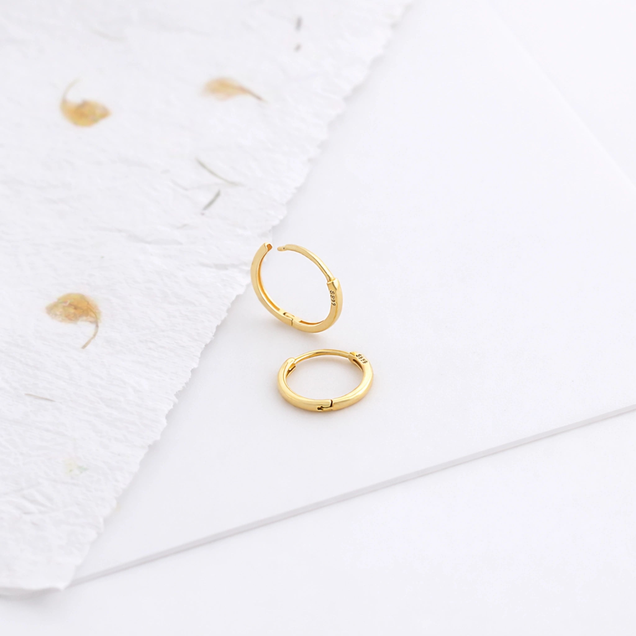 Endless Thin Hoop Earrings in Sterling Silver