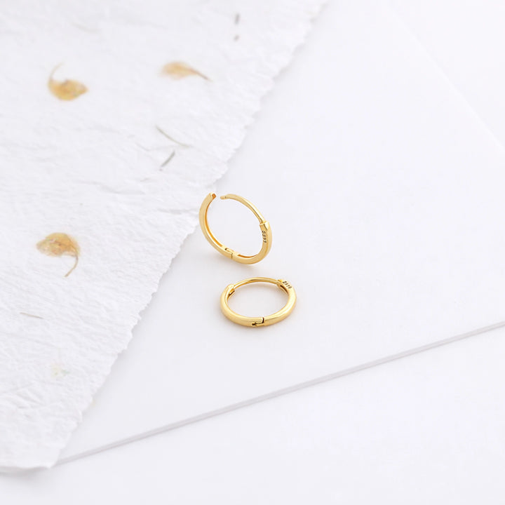 Endless Thin Hoop Earrings in Sterling Silver