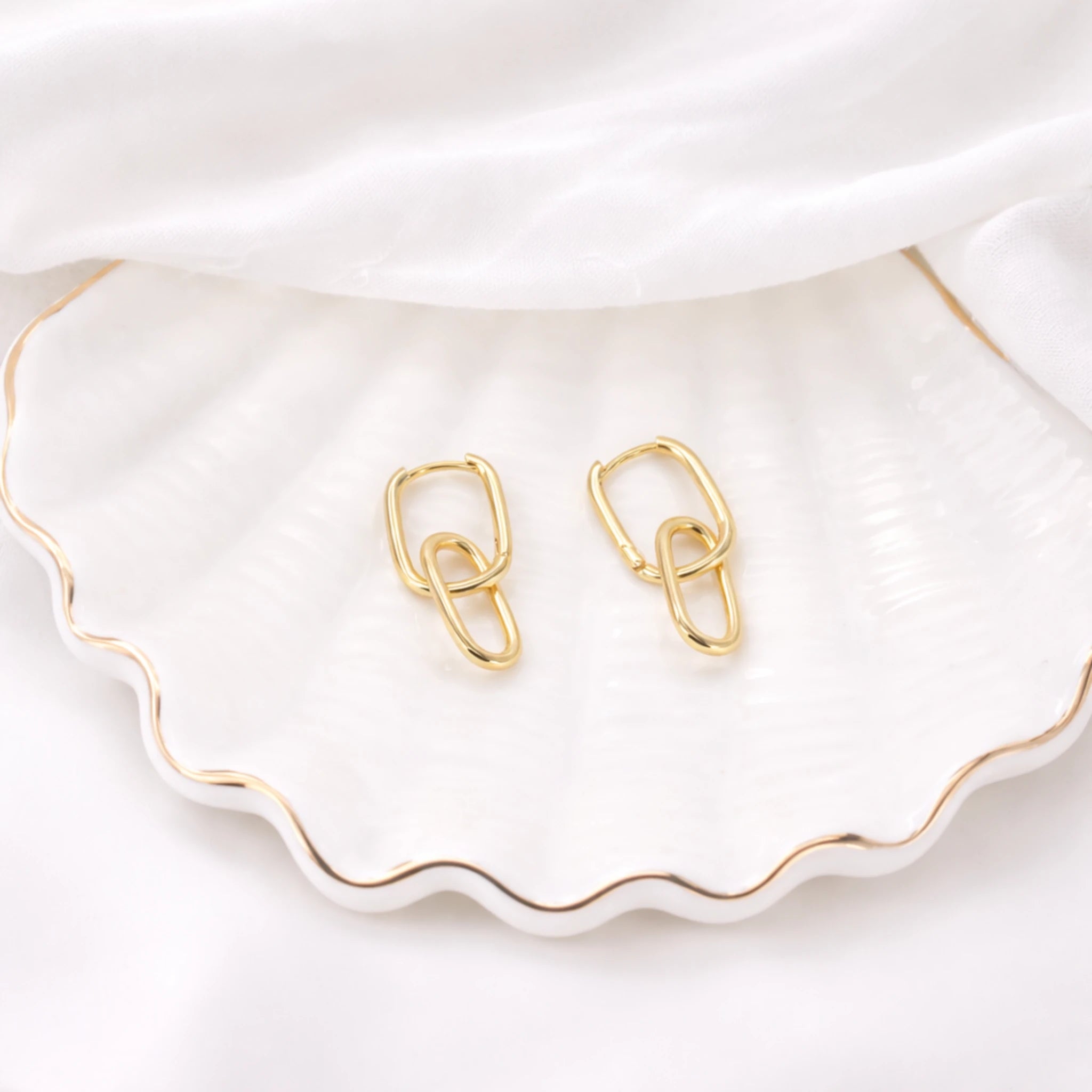 Sterling Silver Chain Link Drop Earrings