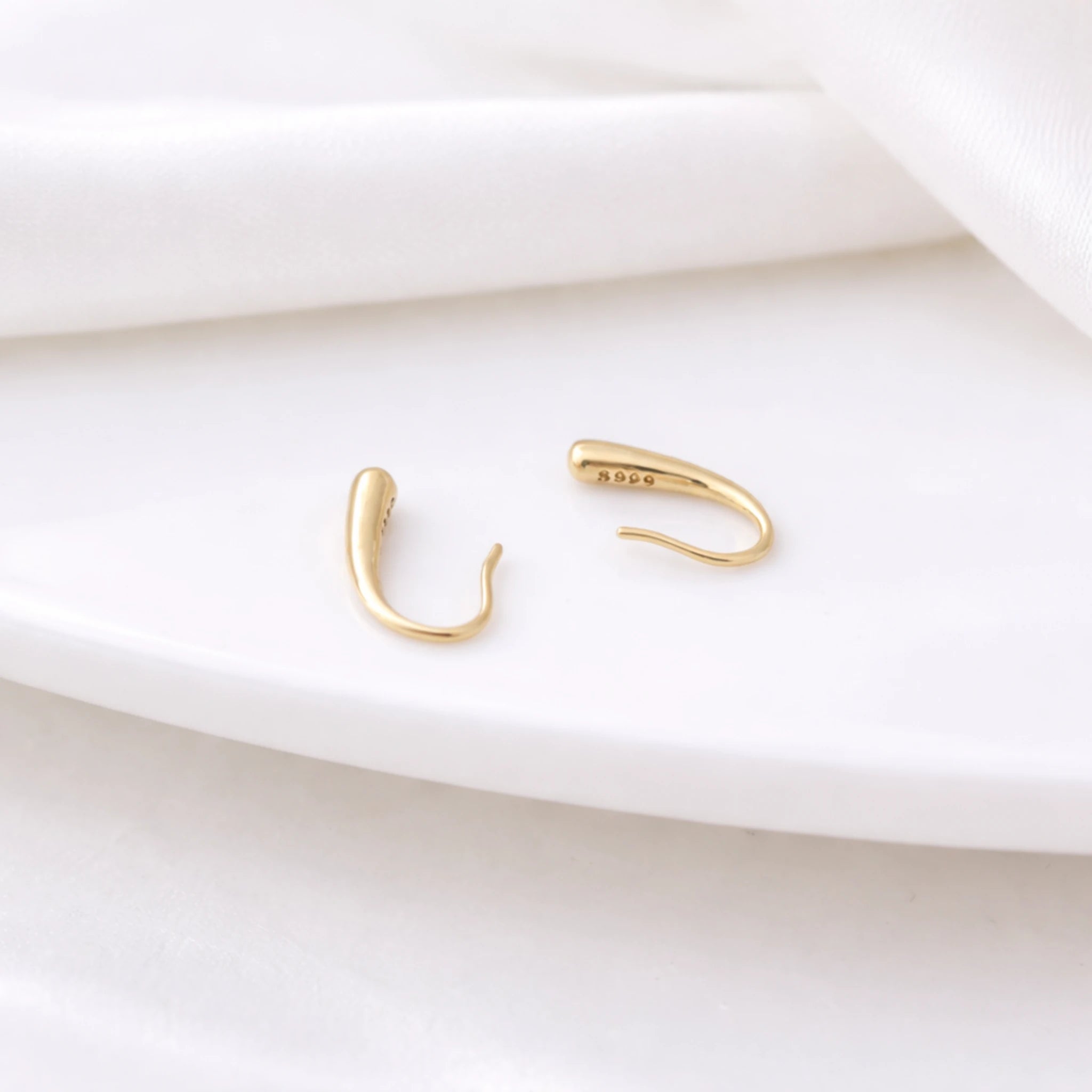 Sterling Silver Raindrop Hook Earrings