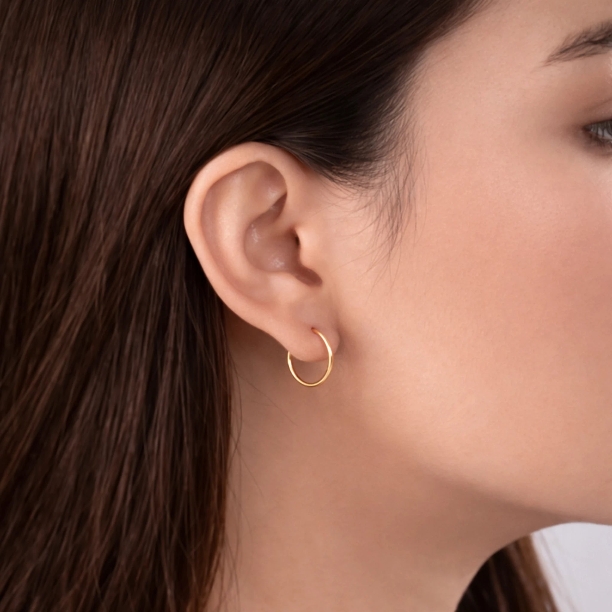 Sterling Silver Tiny Huggie Hoop Earrings