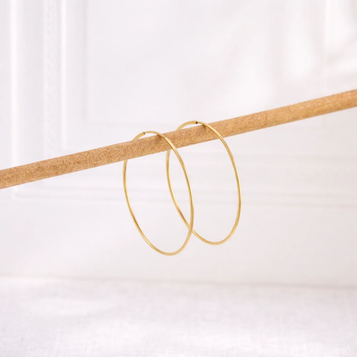 Sterling Silver Large Hoop Earrings