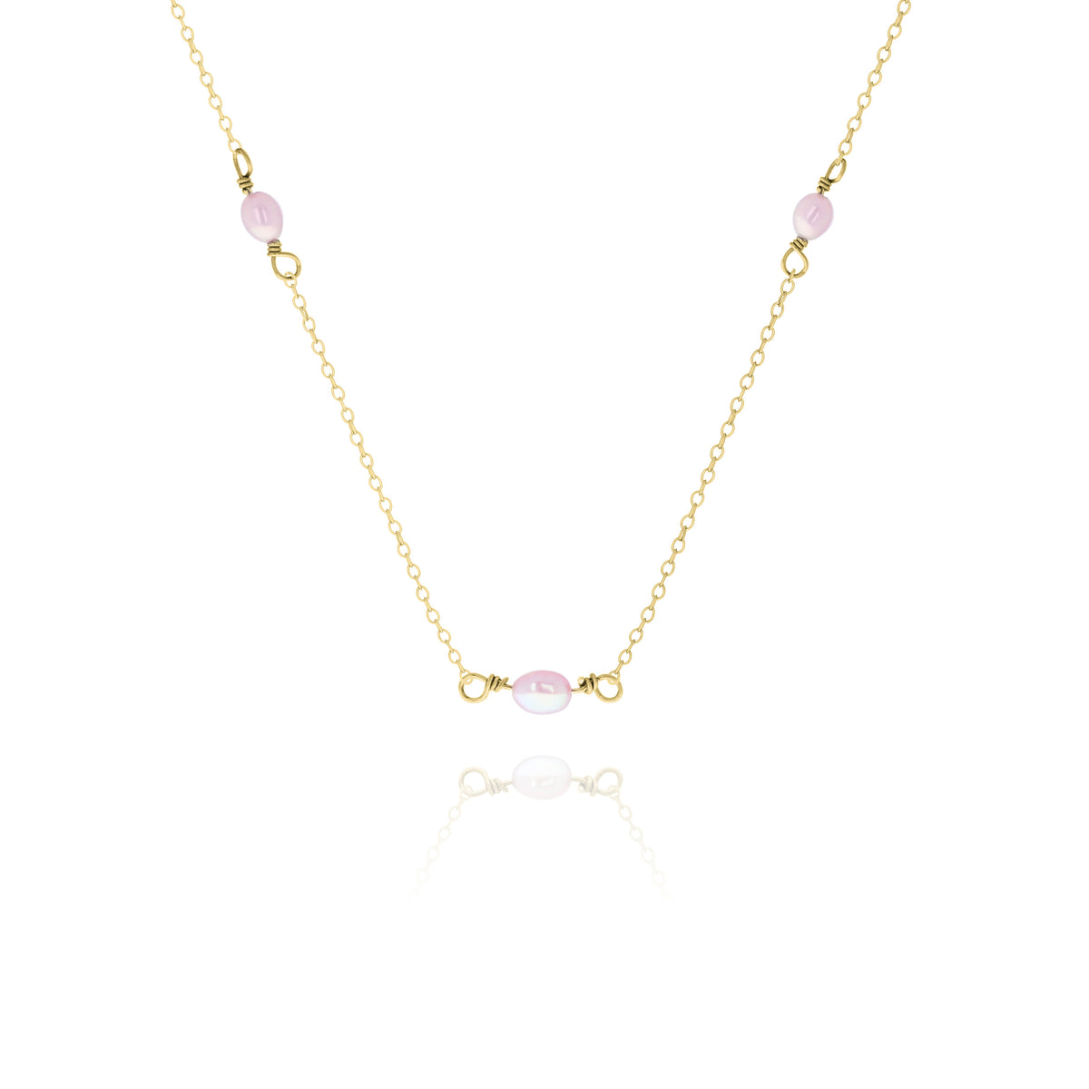Lavender Freshwater Pearl Choker Necklace in Sterling Silver
