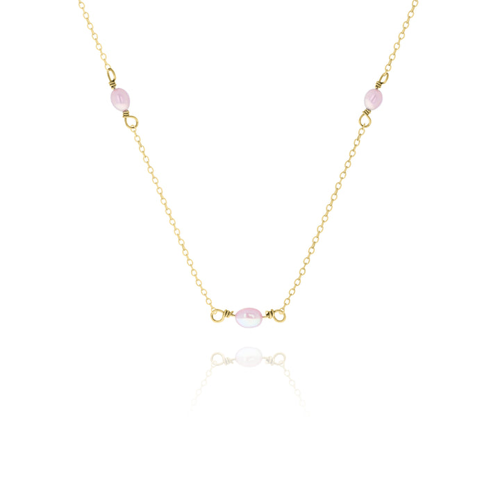 Dainty Lavender Freshwater Pearl Necklace – Elegant Choker or Layered Minimalist Jewelry