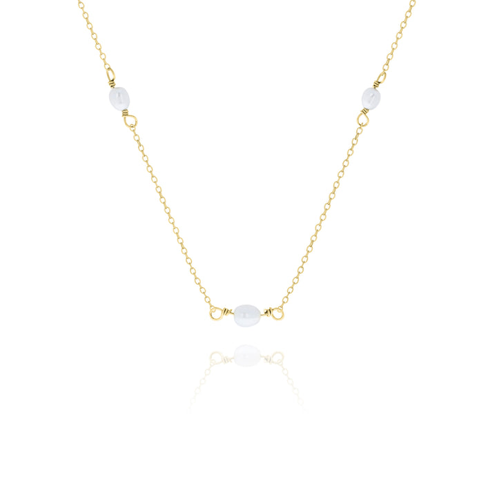 White Freshwater Pearl Necklace – Minimalist Choker