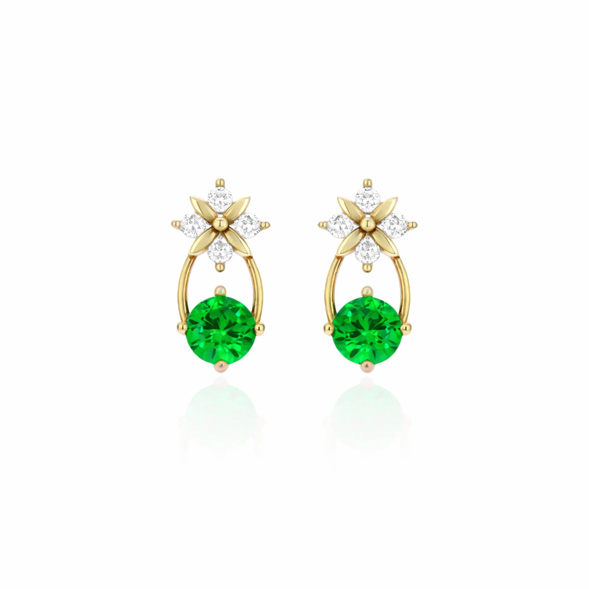 Sterling Silver Starburst Birthstone Dangle Earrings
