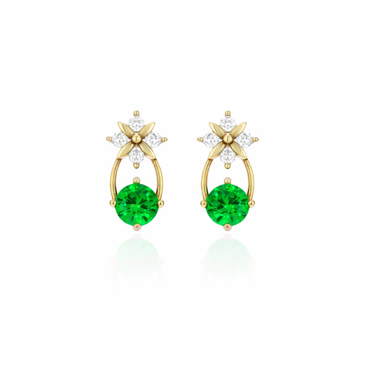 Sterling Silver Starburst Birthstone Dangle Earrings