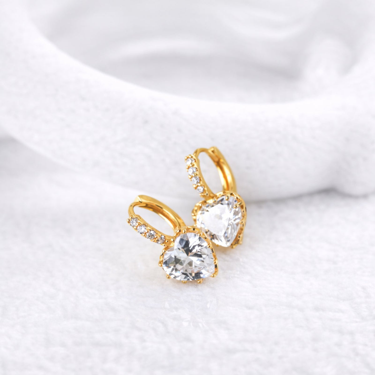 Sterling Silver Heart Birthstone Stud Earrings