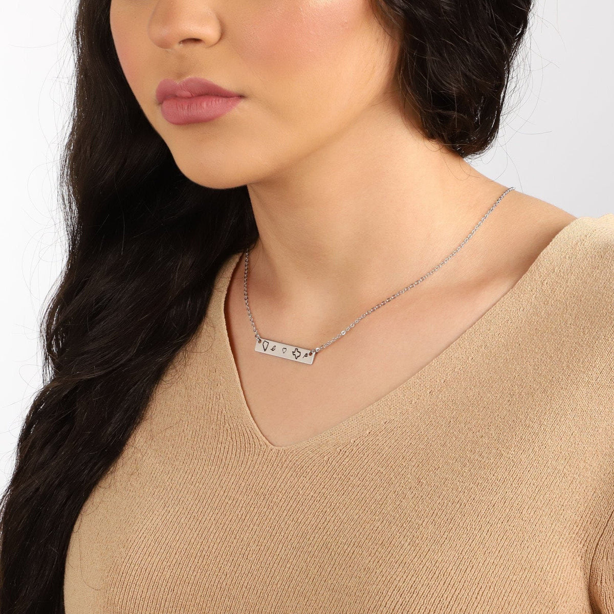 Long Distance States Necklace – Personalized Bar Necklace