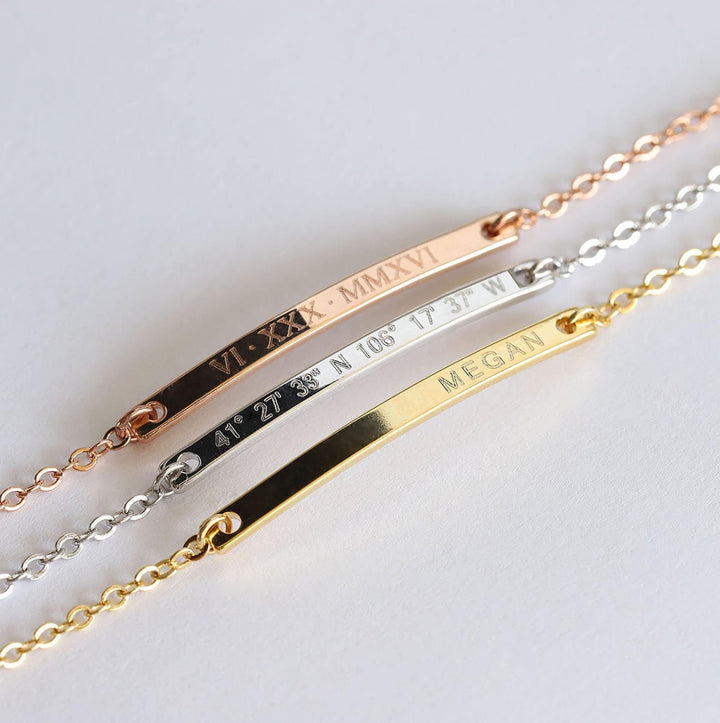 Name Bar Bracelet – Custom Gift for Her
