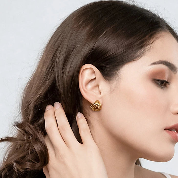 Sterling Silver Open Cage Hoop Earrings