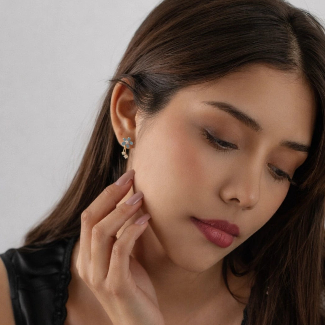 Daisy Dangle Earrings in Sterling Silver