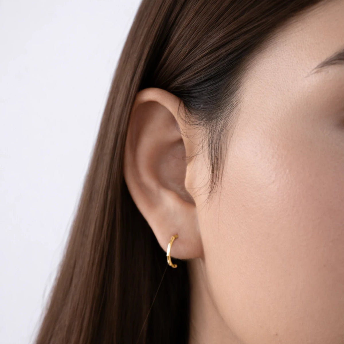 Sterling Silver Open Hoop Stud Earrings