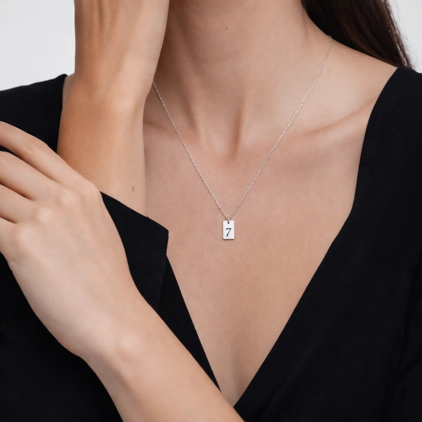 Initial Tag Necklace – Personalized Minimalist Jewelry
