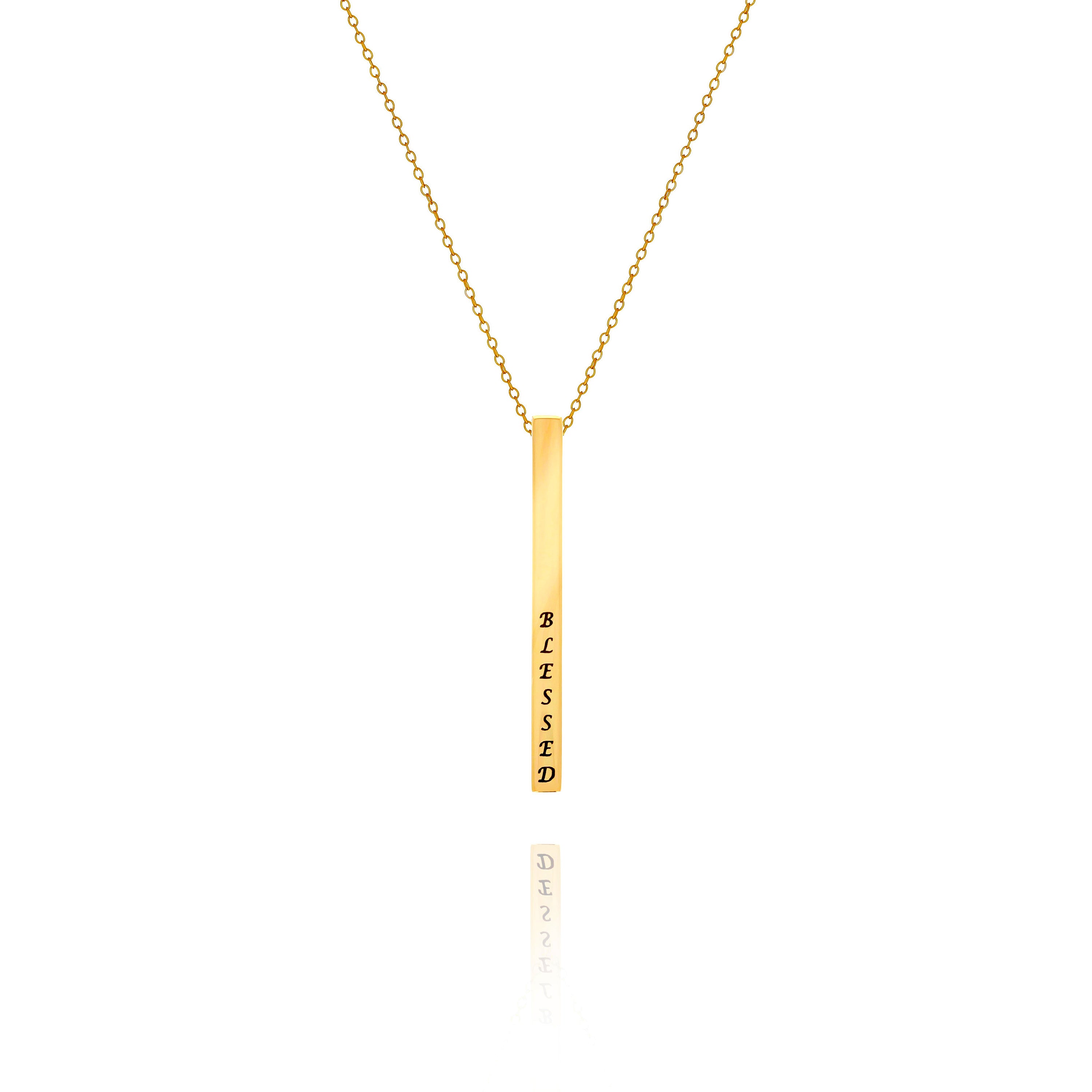 Personalized Vertical Bar Necklace – Custom Name Necklace