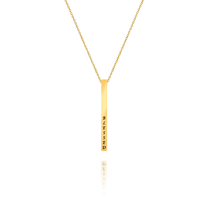 Personalized Vertical Bar Necklace – Custom Name Necklace