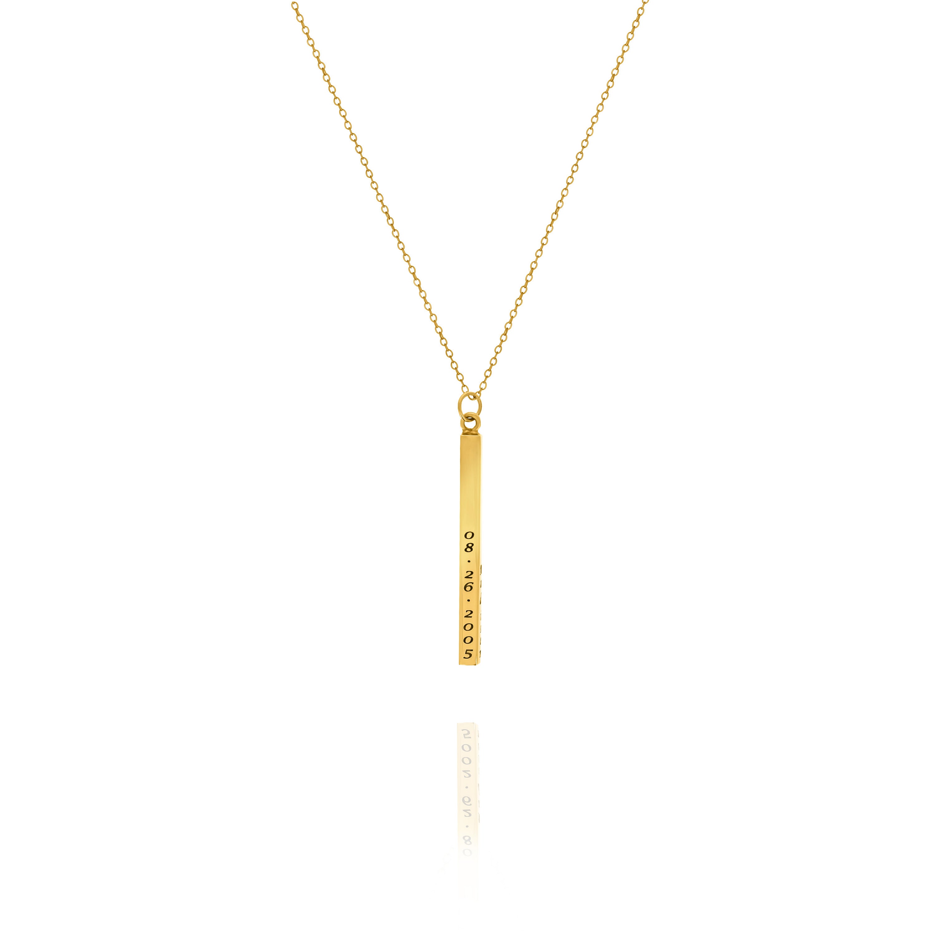 3D Vertical Bar Necklace