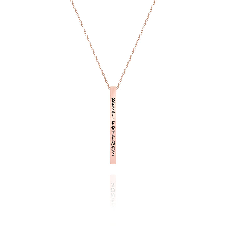 Personalized Vertical Bar Necklace – Custom Name Necklace