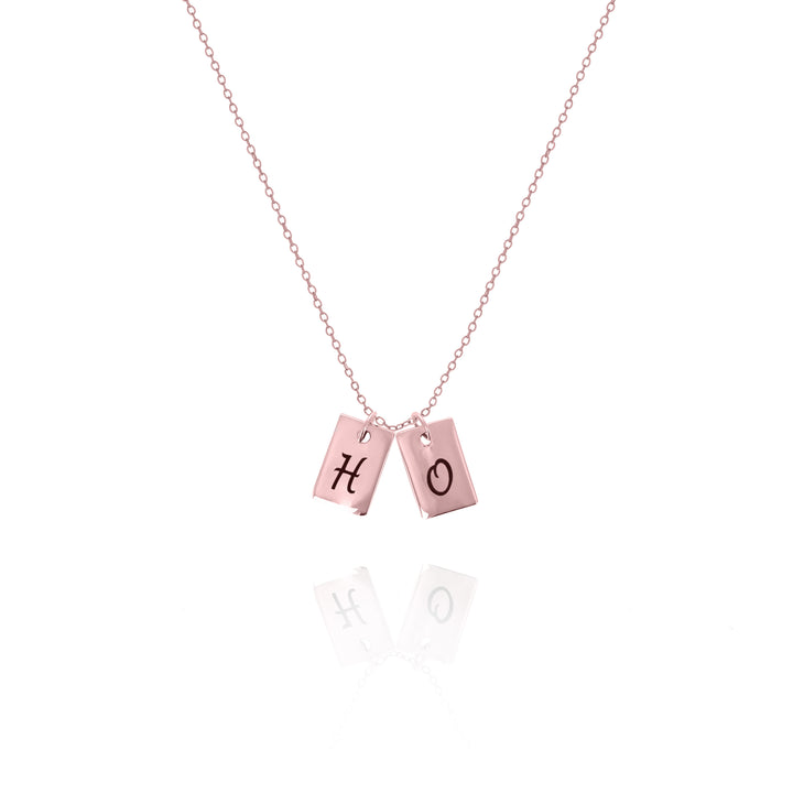 Custom Dainty Initial Tag Necklace